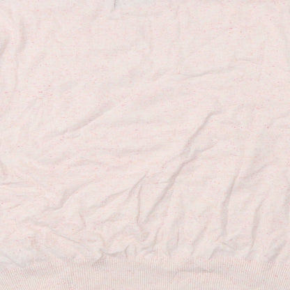 Marks & Spencer Womens Pink Round Neck Cotton Pullover Jumper Size M