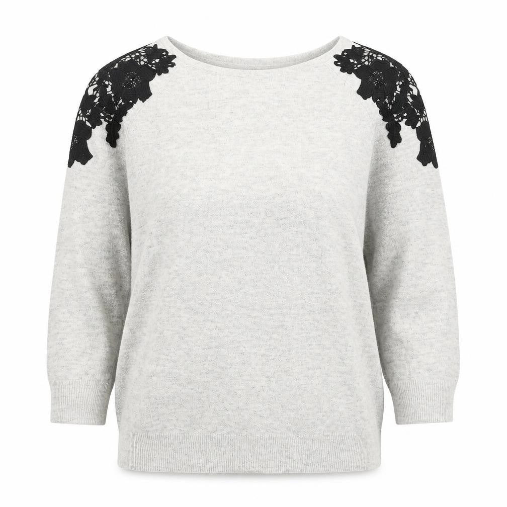 Wallis Womens Grey Scoop Neck Viscose Pullover Jumper Size 12