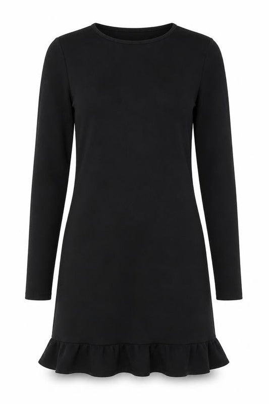 Missguided Womens Black Polyester Mini Size 10 Round Neck Pullover