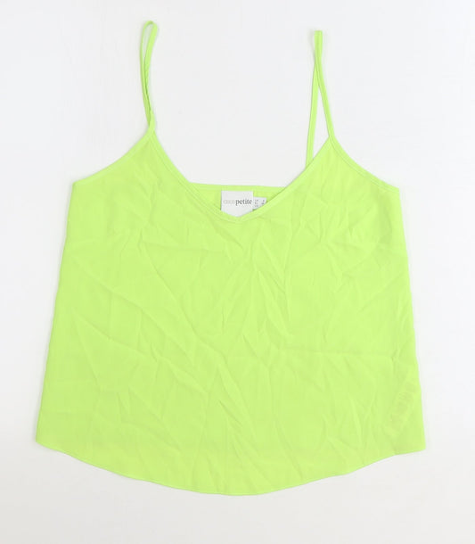 ASOS Womens Green Polyester Basic Tank Size 6 V-Neck