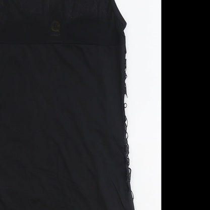 QED London Womens Black Polyester Shift Size M Scoop Neck Pullover