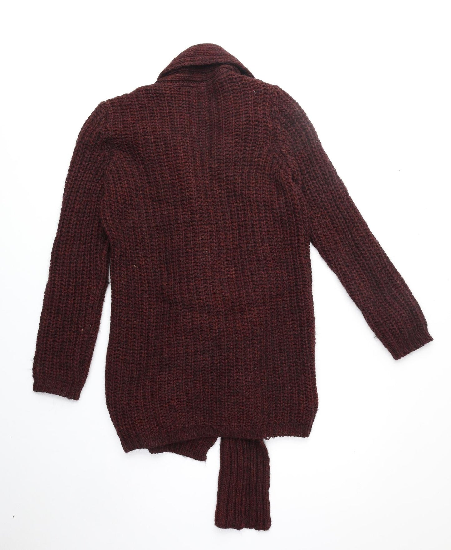 NEXT Womens Brown V-Neck Acrylic Cardigan Jumper Size S