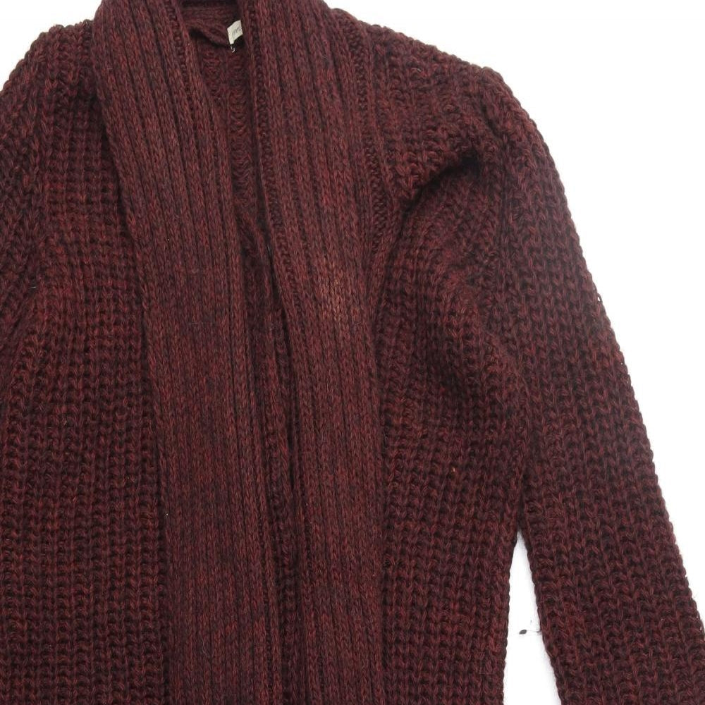 NEXT Womens Brown V-Neck Acrylic Cardigan Jumper Size S