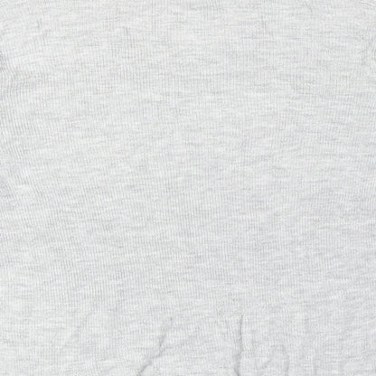 H&M Womens Grey Acrylic Basic T-Shirt Size S V-Neck