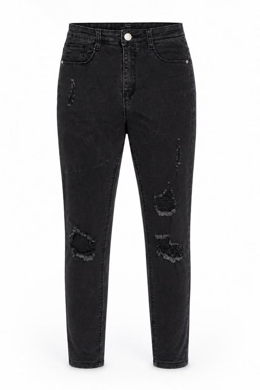 Missguided Womens Black Cotton Skinny Jeans Size 6 L25 in Regular Zip