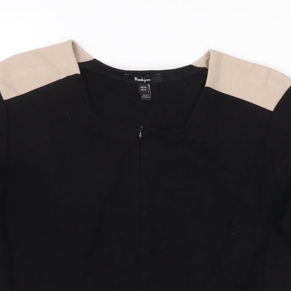 Baukjen Womens Black Viscose Basic T-Shirt Size 12 Square Neck