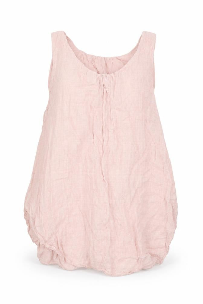 Preworn Womens Pink Polyester Tunic Blouse Size 8 Scoop Neck