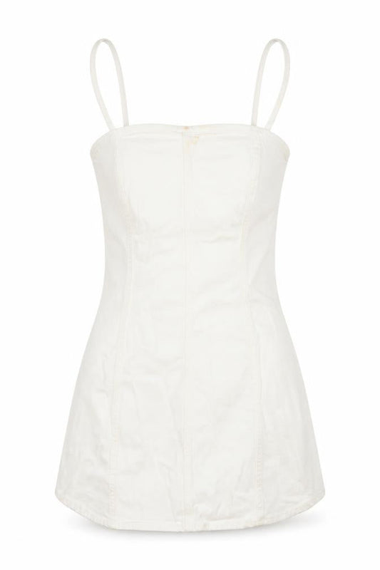 Zara Womens White Cotton Mini Size S Square Neck Zip