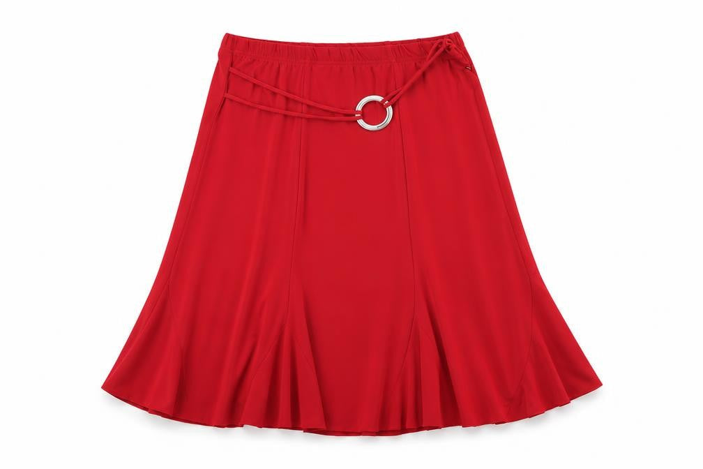 Alust Womens Red Nylon A-Line Skirt Size XL