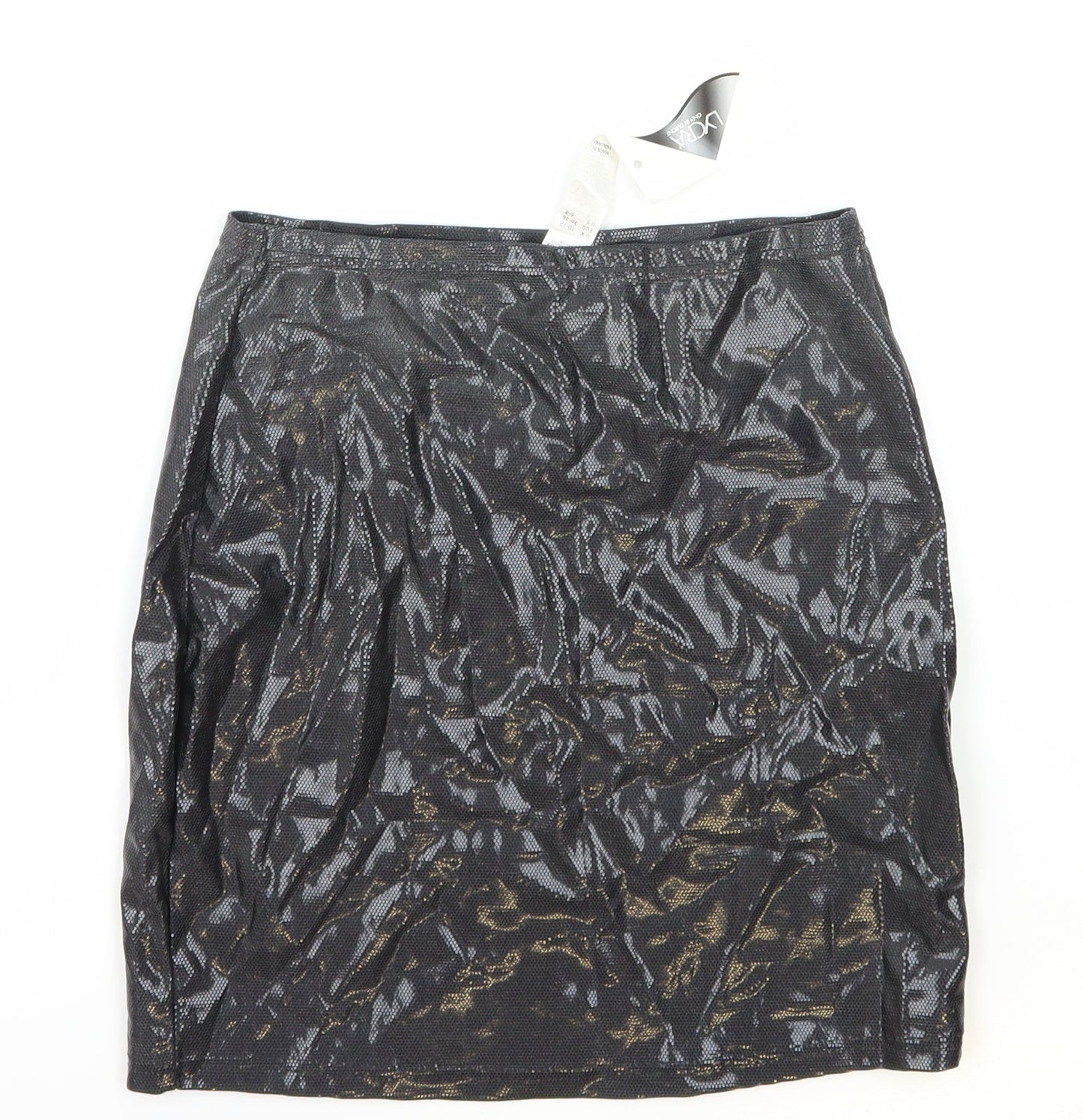 Knickerbox Womens Black Elastane Straight & Pencil Skirt Size 12