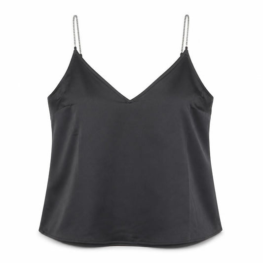 H&M Womens Black Polyester Camisole Blouse Size XL V-Neck