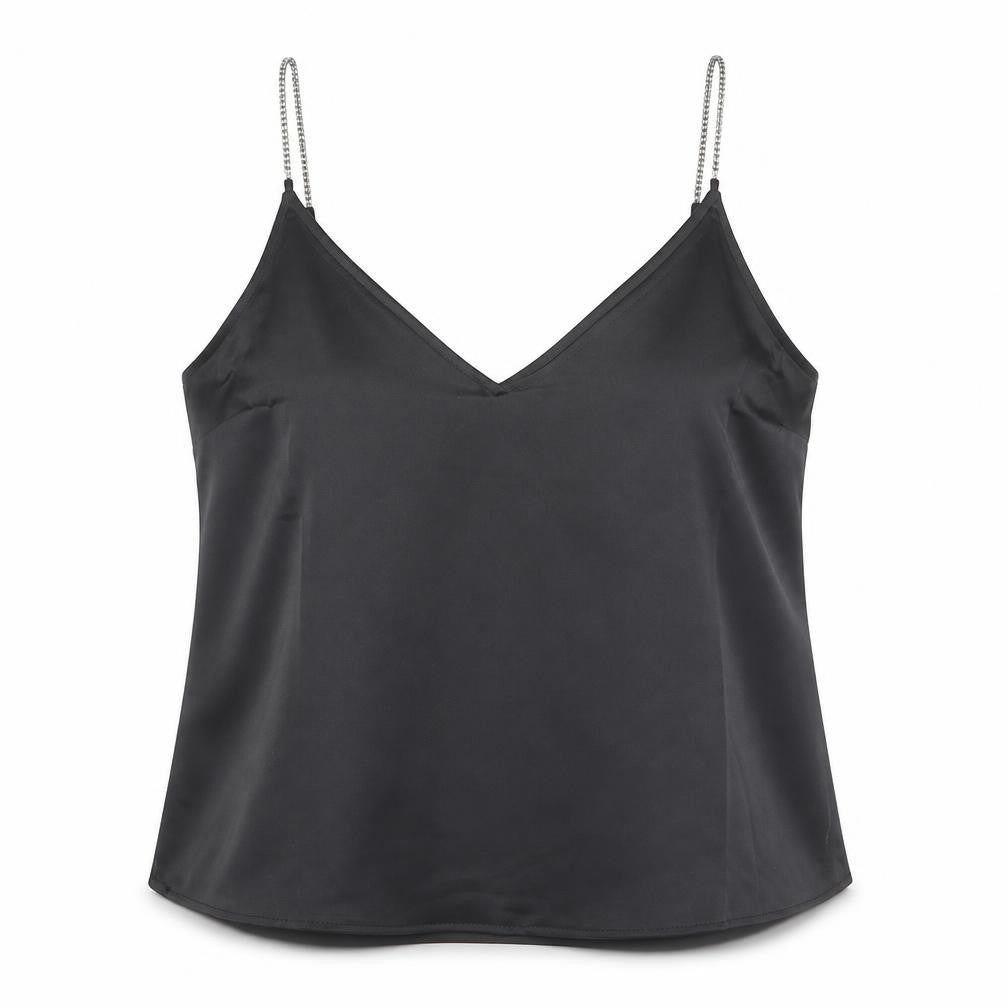 H&M Womens Black Polyester Camisole Blouse Size XL V-Neck