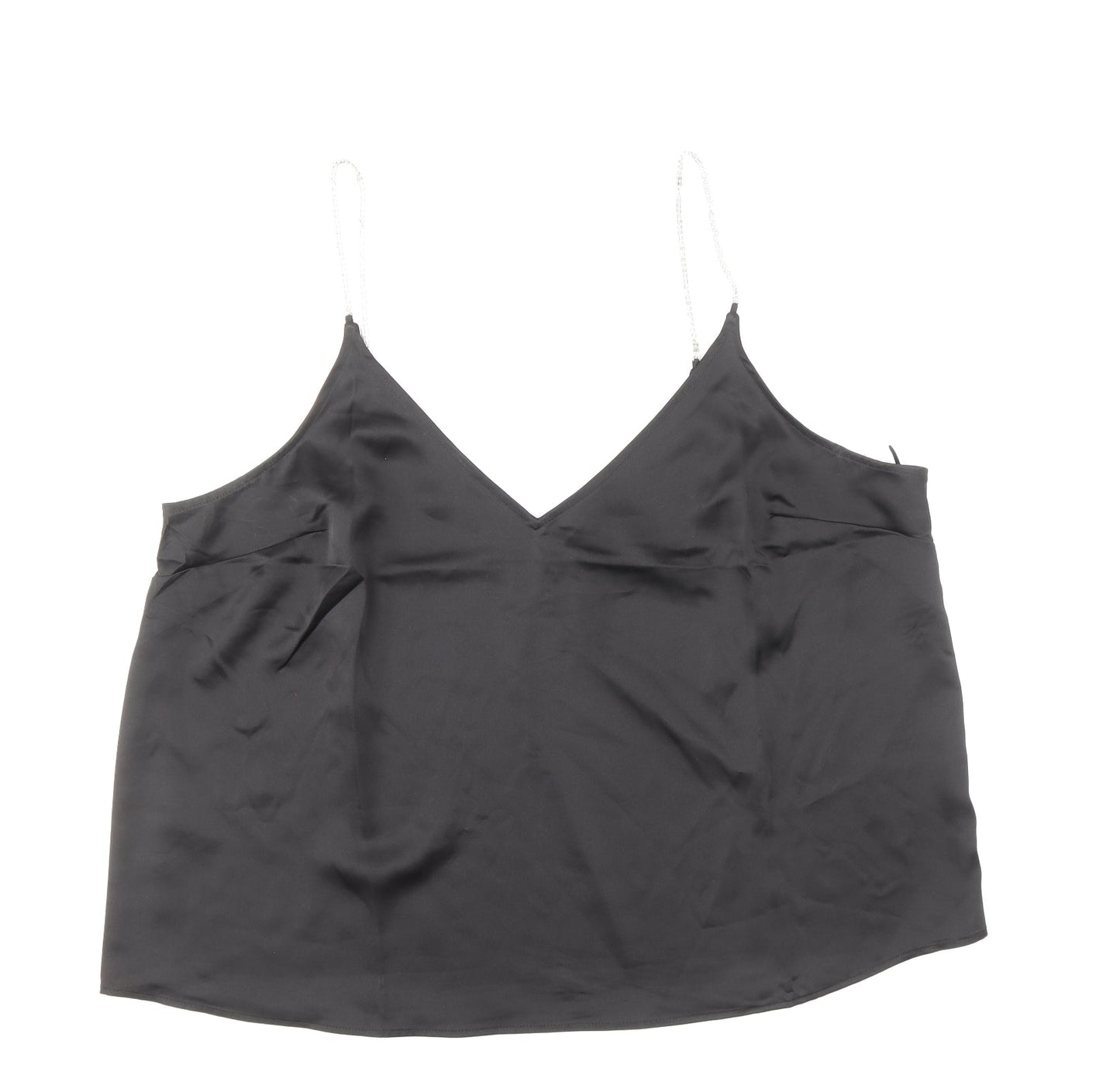 H&M Womens Black Polyester Camisole Blouse Size XL V-Neck