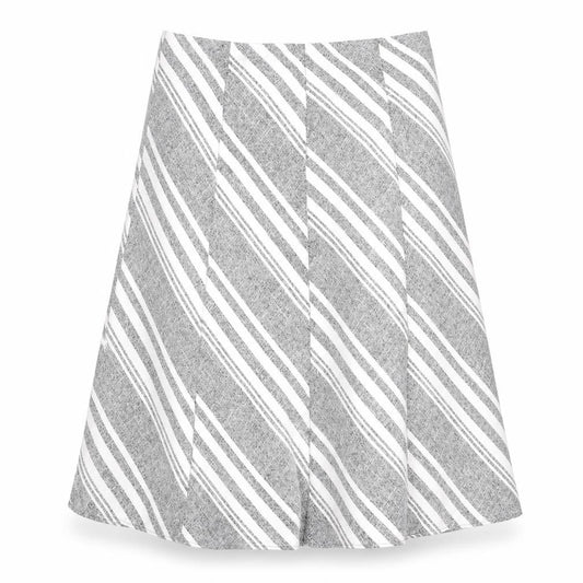 Marks & Spencer Womens Grey Geometric Polyester A-Line Skirt Size 10