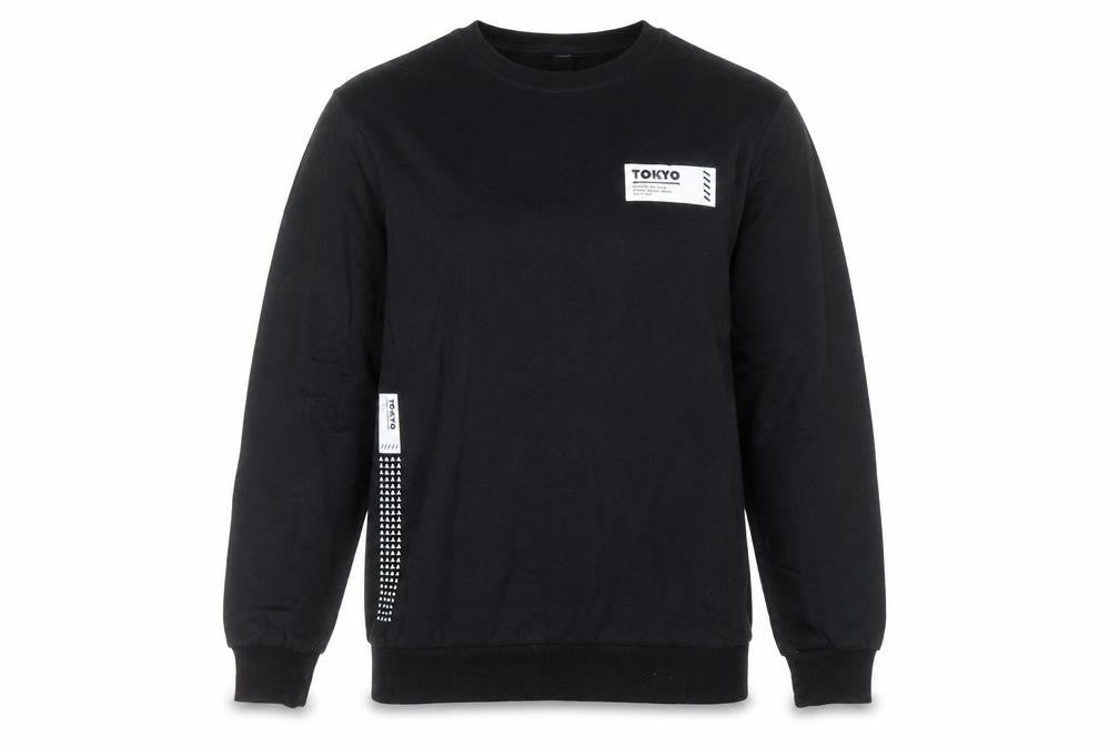 SheIn Womens Black 100% Cotton Pullover Sweatshirt Size L Pullover