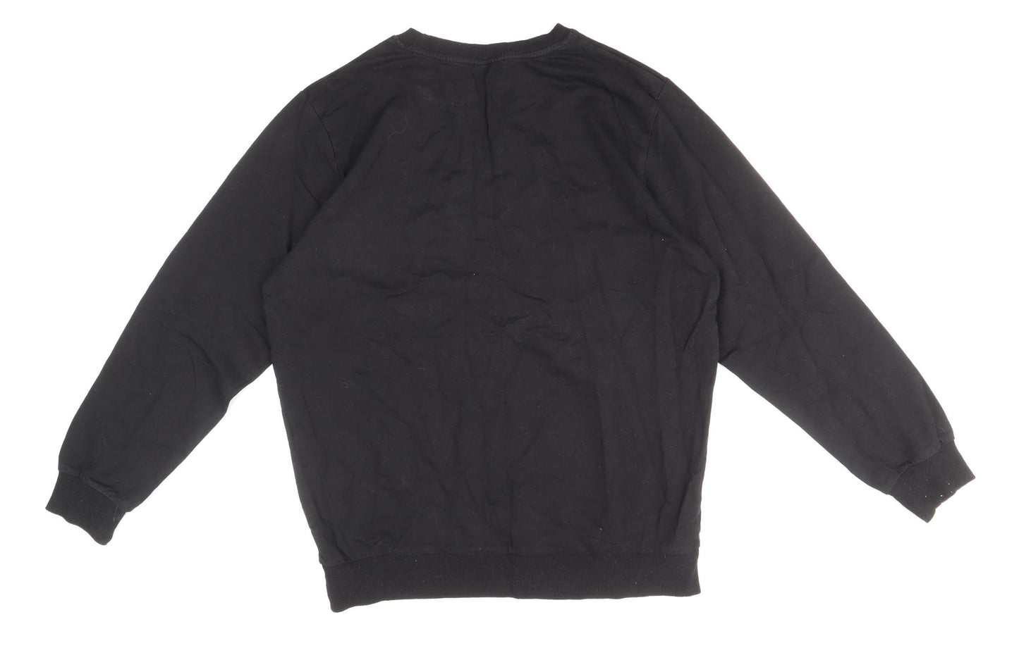 SheIn Womens Black 100% Cotton Pullover Sweatshirt Size L Pullover
