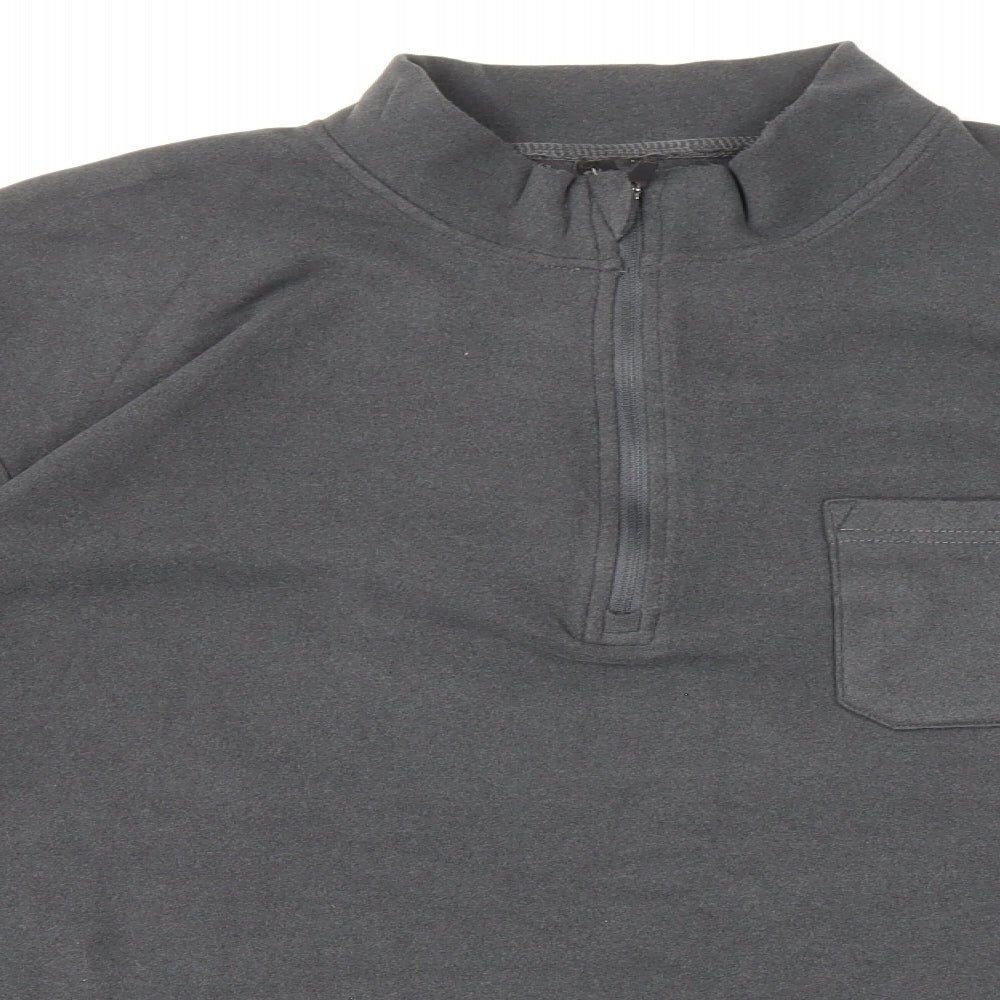 Preworn Mens Grey Polyester Pullover Sweatshirt Size L