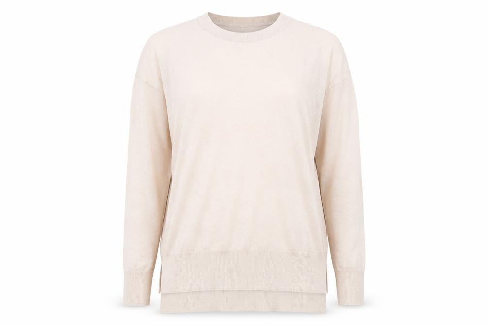 H&M Womens Pink Round Neck Acrylic Pullover Jumper Size M