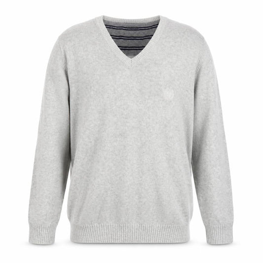 Matalan Mens Grey V-Neck Cotton Pullover Jumper Size S