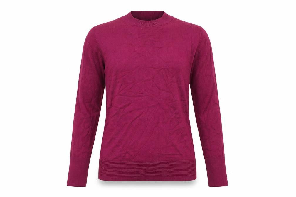 G2000 Womens Purple Mock Neck Acrylic Pullover Jumper Size 8