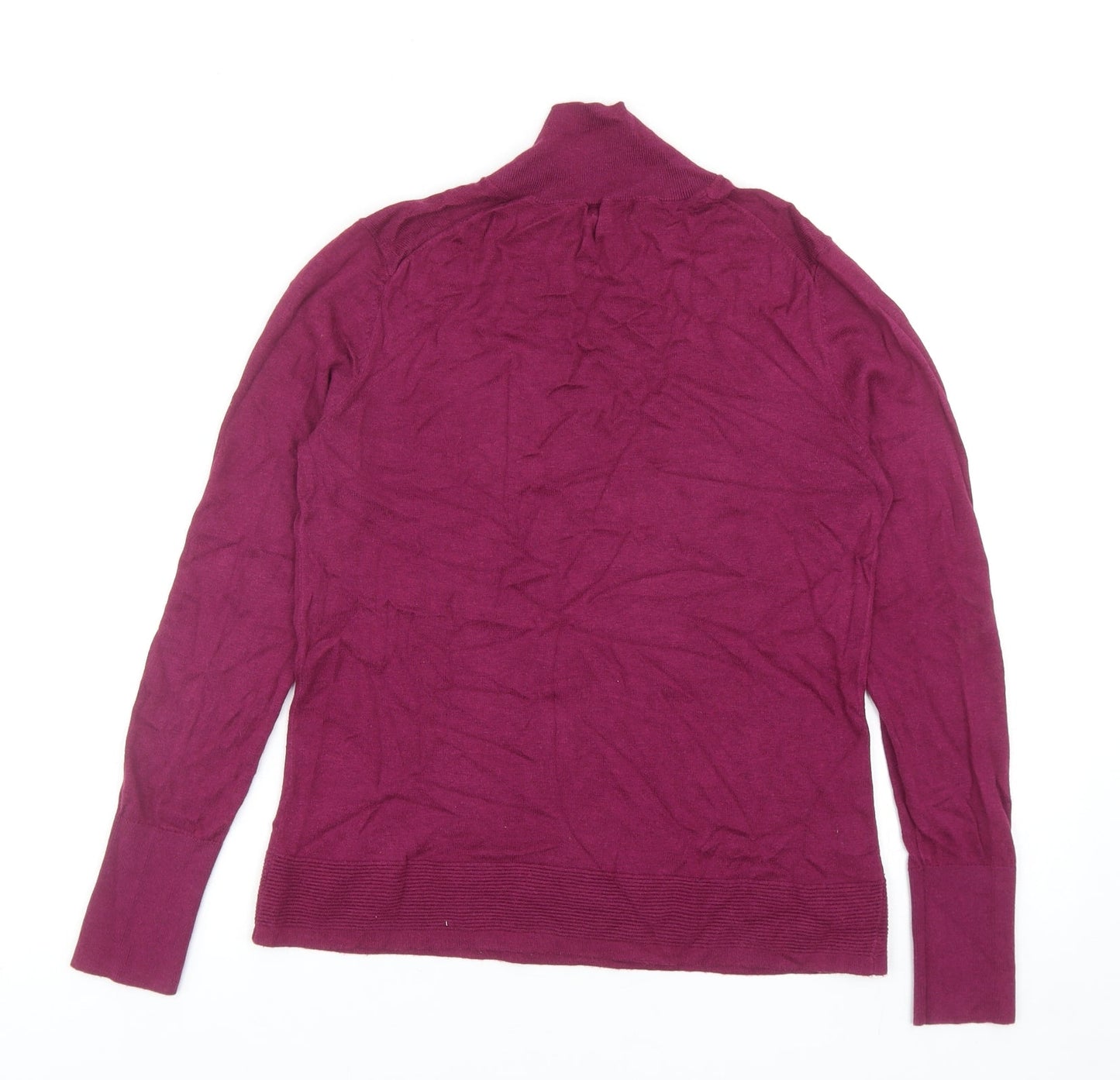 G2000 Womens Purple Mock Neck Acrylic Pullover Jumper Size 8