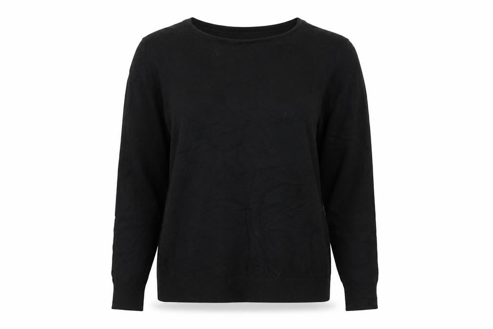 Peacocks Womens Black Round Neck Viscose Pullover Jumper Size 12
