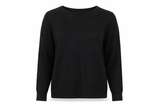 Peacocks Womens Black Round Neck Viscose Pullover Jumper Size 12