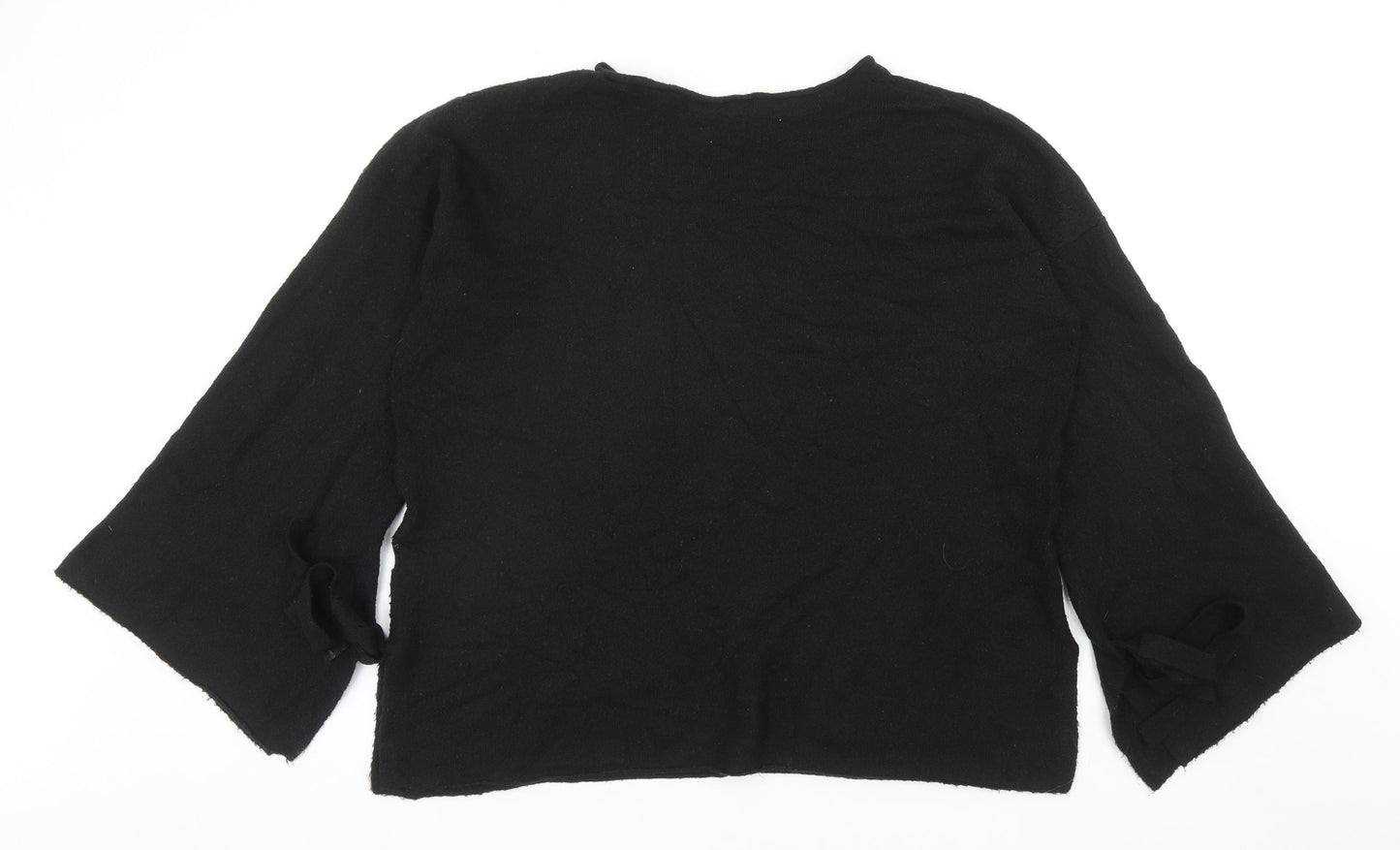 French Connection Womens Black Round Neck Acrylic Pullover Jumper Size S