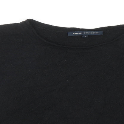 French Connection Womens Black Round Neck Acrylic Pullover Jumper Size S