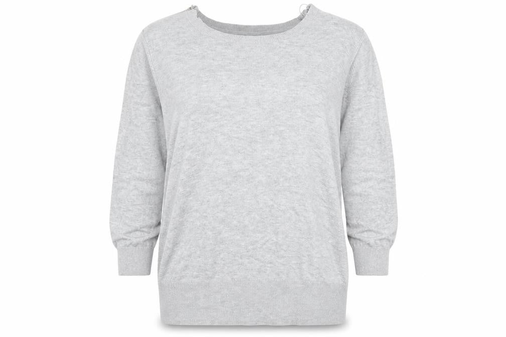Red Herring Womens Grey Scoop Neck Viscose Pullover Jumper Size 20