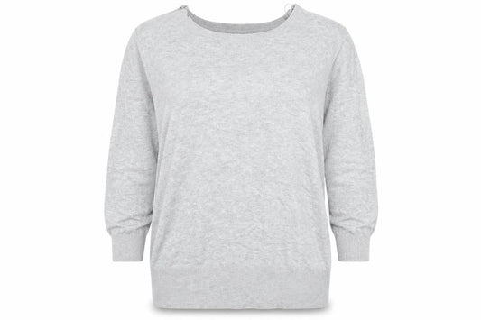Red Herring Womens Grey Scoop Neck Viscose Pullover Jumper Size 20