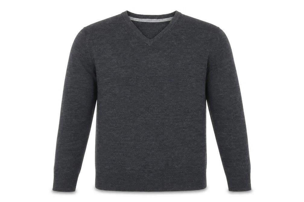 Debenhams Mens Grey V-Neck Acrylic Pullover Jumper Size S