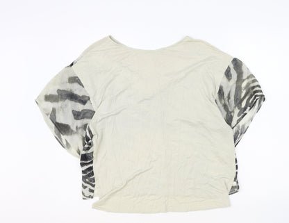 Zara Womens Brown Polyester Basic Blouse Size S Round Neck