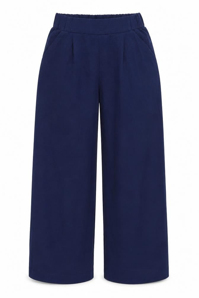 H&M Womens Blue Polyester Trousers Size 6 Regular