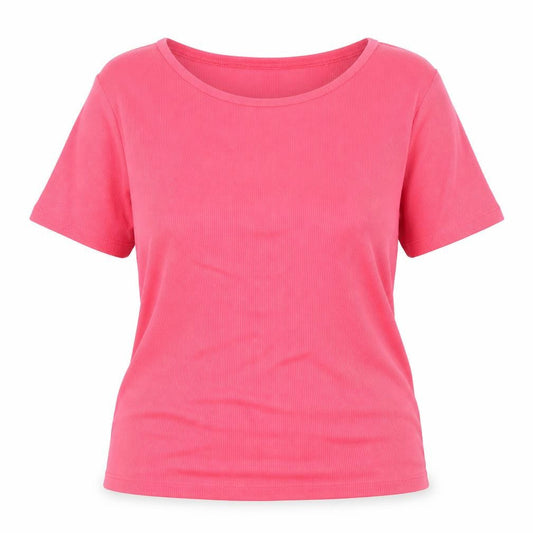 Chicoree Womens Pink Cotton Basic T-Shirt Size 2XL Scoop Neck - Ribbed