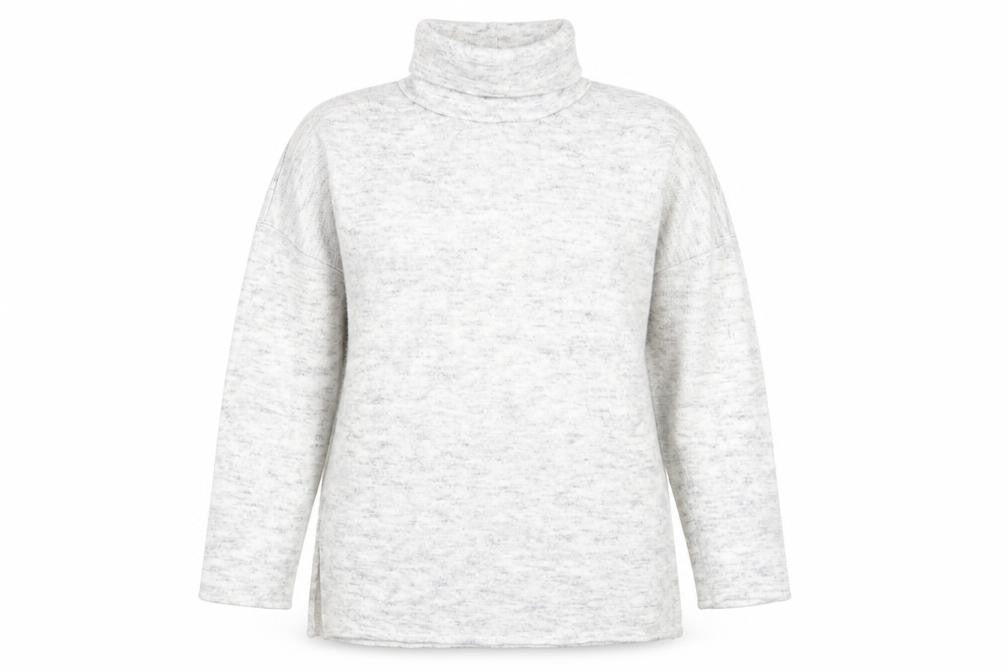 New Look Womens Grey Roll Neck Acrylic Pullover Jumper Size M