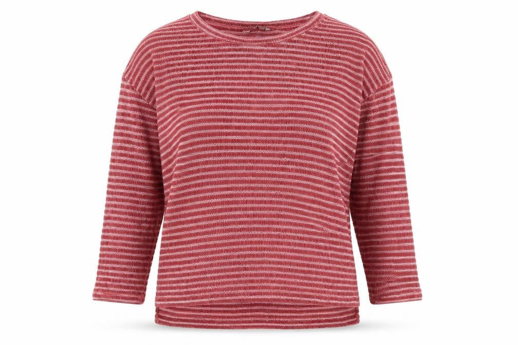 George Womens Red Round Neck Striped Polyester Pullover Jumper Size 14