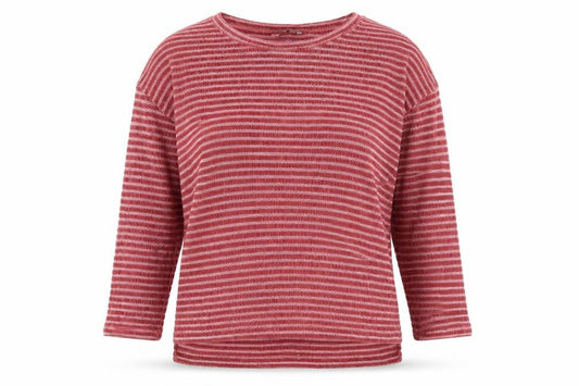 George Womens Red Round Neck Striped Polyester Pullover Jumper Size 14