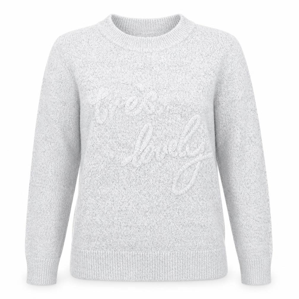 Oasis Womens Grey Round Neck Acrylic Pullover Jumper Size XS