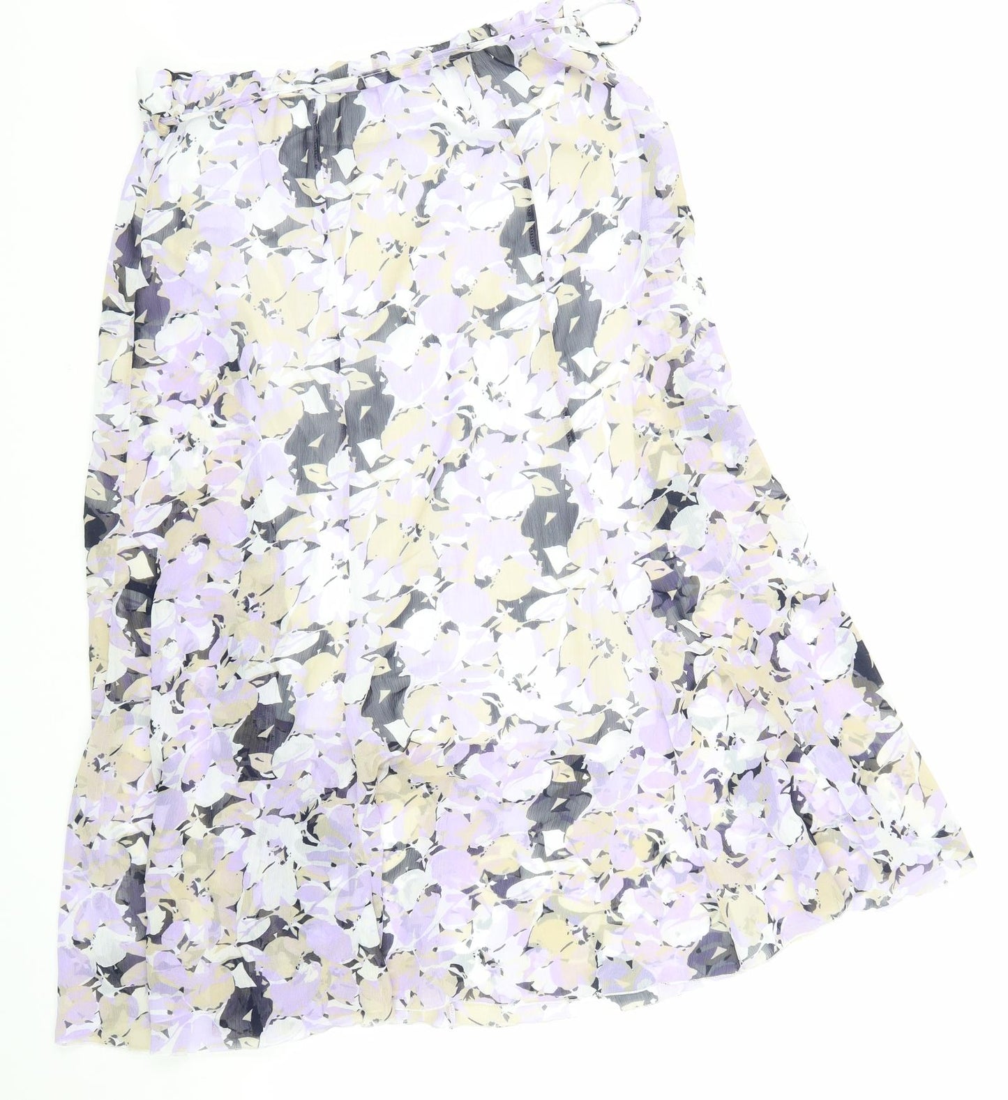 Forever Womens Purple Geometric Polyester A-Line Skirt Size XL Drawstring