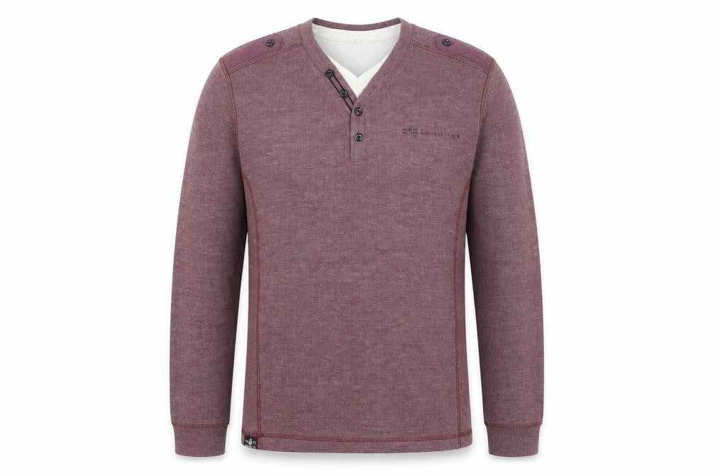 Easy Mens Red V-Neck Cotton Pullover Jumper Size M