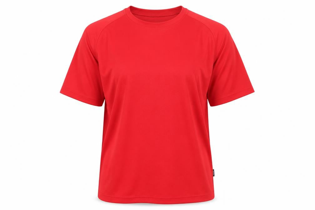 Keela Womens Red Polyester Basic T-Shirt Size M Scoop Neck