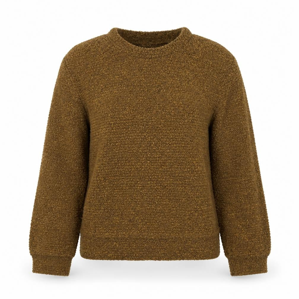 Blue Moon Womens Brown Round Neck Polyester Pullover Jumper Size M