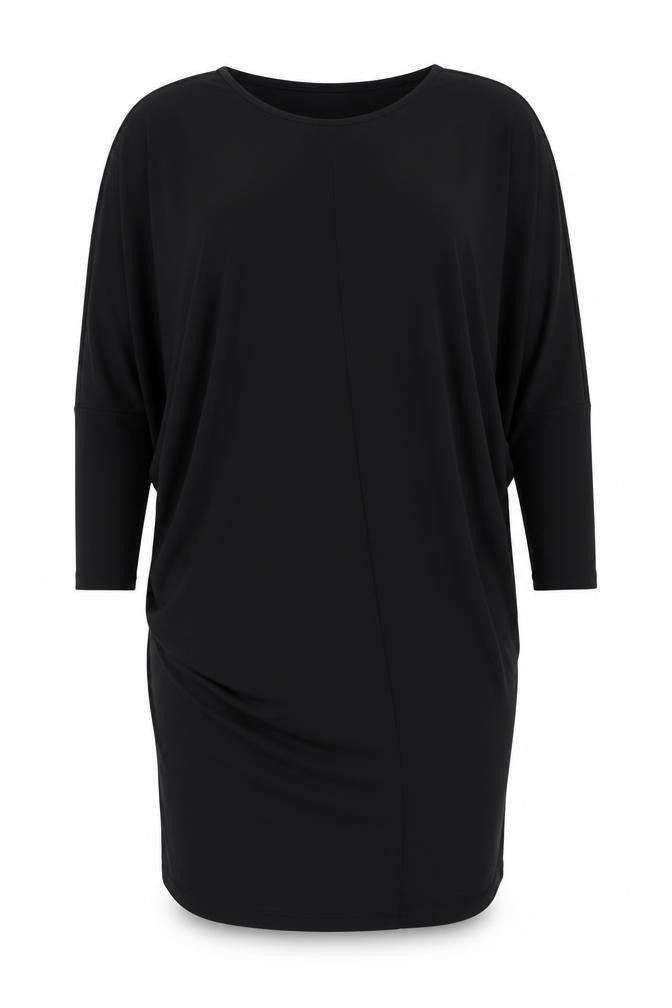 Glamorous Womens Black Polyester Sheath Size 16 Round Neck Pullover