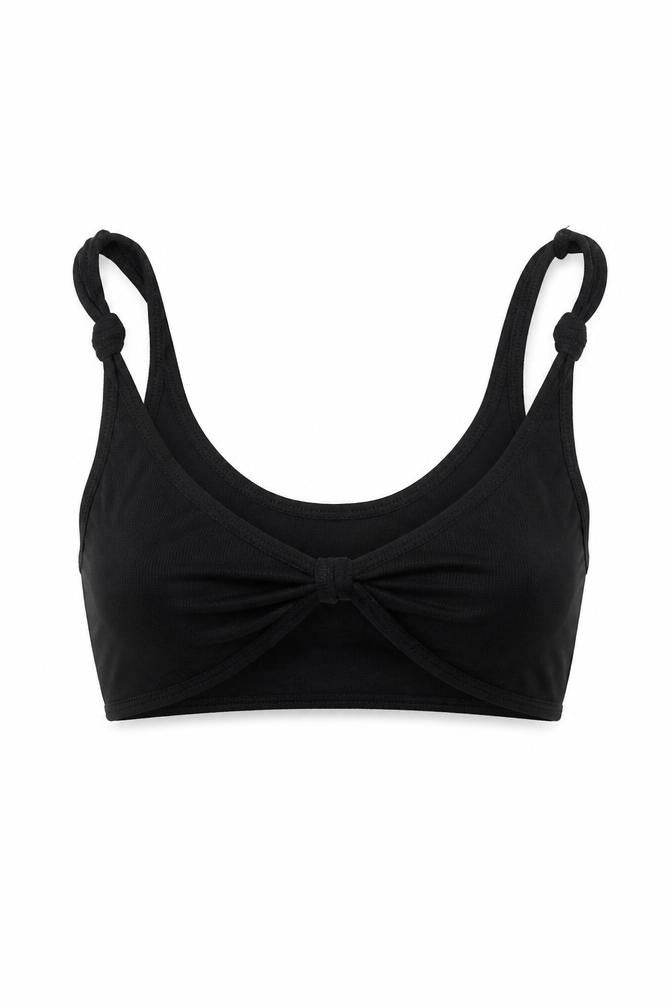 PRETTYLITTLETHING Womens Black Polyamide Top Size 8