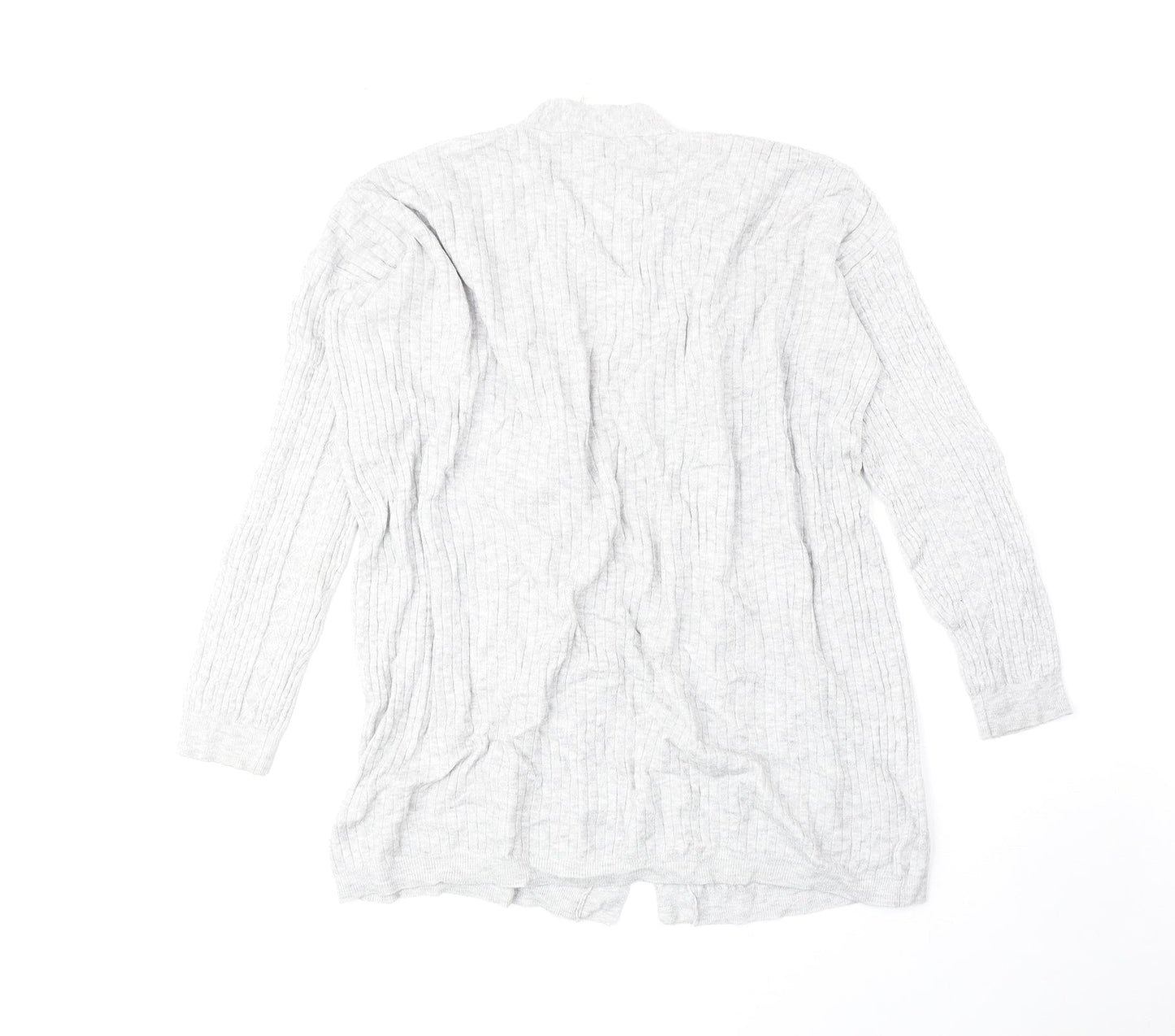 Matalan Womens Grey V-Neck Viscose Cardigan Jumper Size M