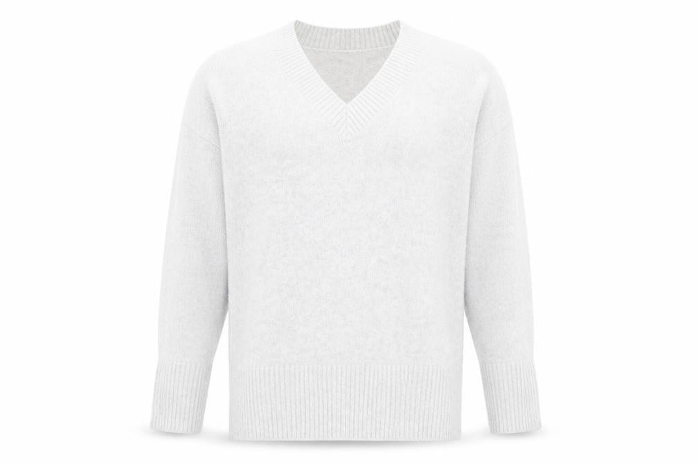 Papaya Womens Grey V-Neck Polyester Pullover Jumper Size M