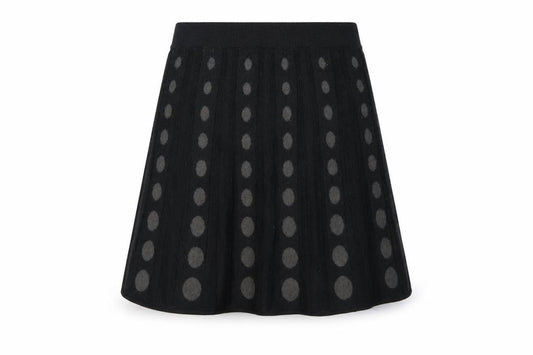 H&M Womens Black Geometric Acrylic A-Line Skirt Size XS