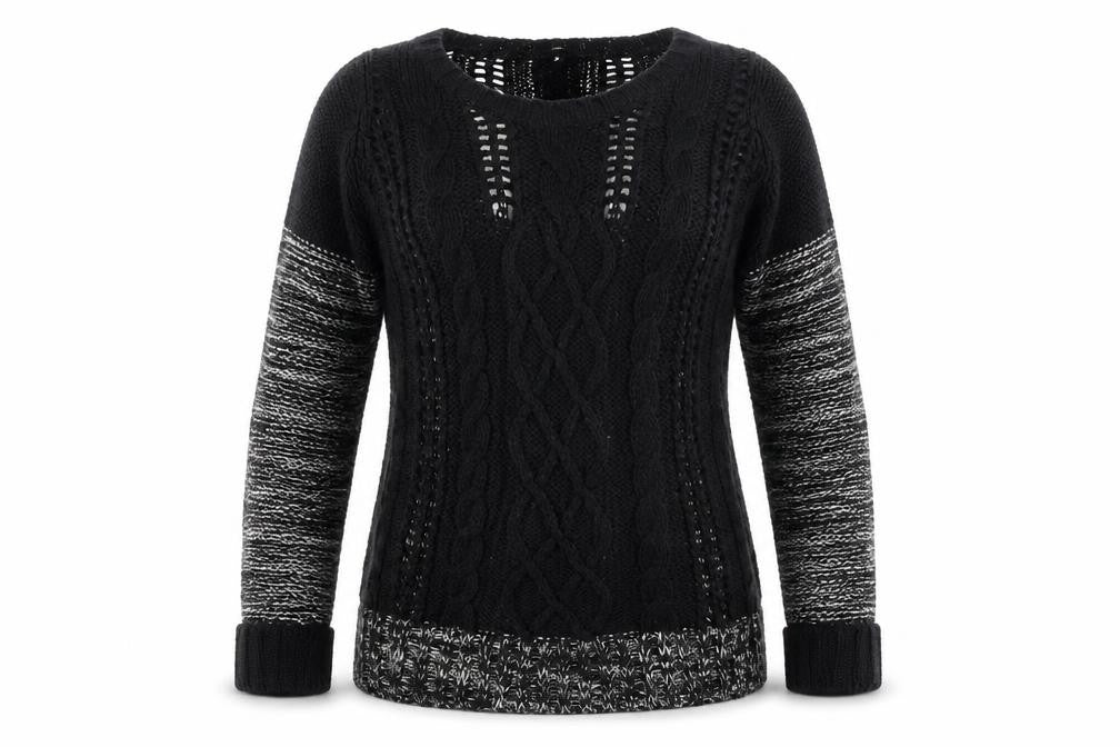 Peacocks Womens Black Scoop Neck Acrylic Pullover Jumper Size M