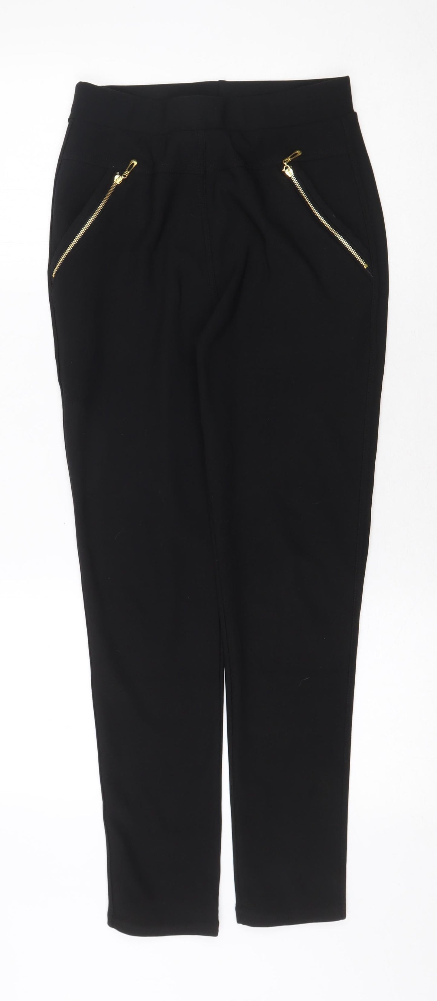 Preworn Womens Black Polyamide Trousers Size S Regular